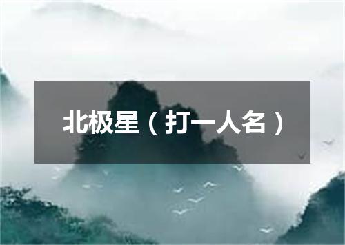 北极星（打一人名）
