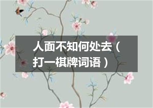 人面不知何处去（打一棋牌词语）