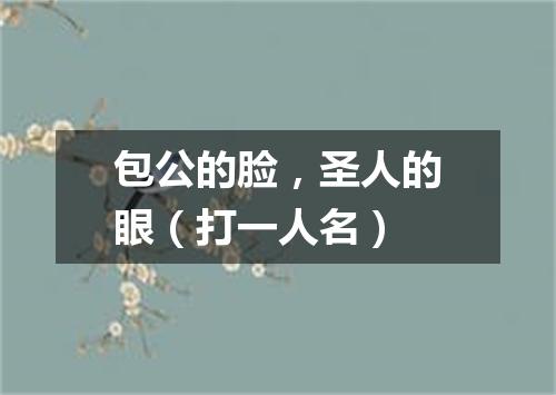 包公的脸，圣人的眼（打一人名）