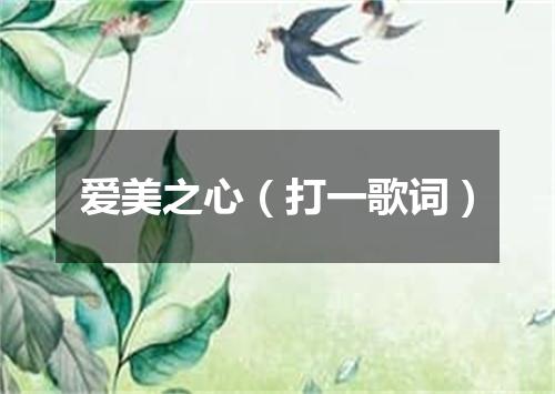 爱美之心（打一歌词）