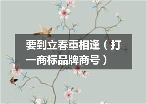 要到立春重相逢（打一商标品牌商号）