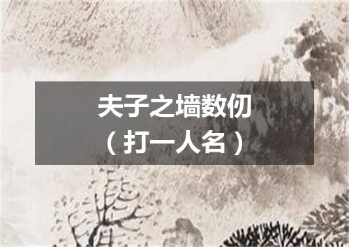 夫子之墙数仞（打一人名）