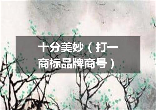 十分美妙（打一商标品牌商号）