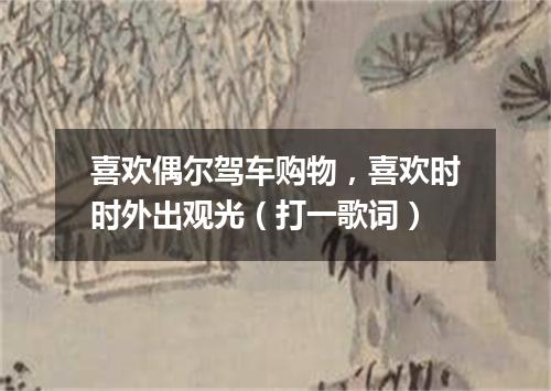 喜欢偶尔驾车购物，喜欢时时外出观光（打一歌词）