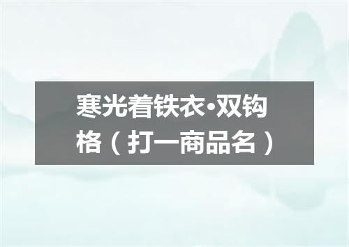 寒光着铁衣·双钩格（打一商品名）