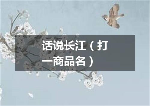 话说长江（打一商品名）