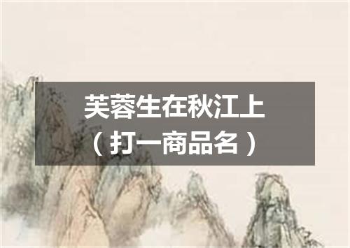 芙蓉生在秋江上（打一商品名）