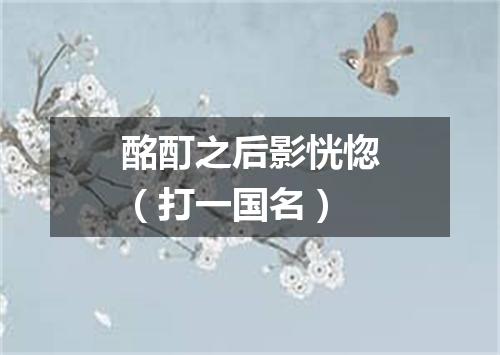 酩酊之后影恍惚（打一国名）