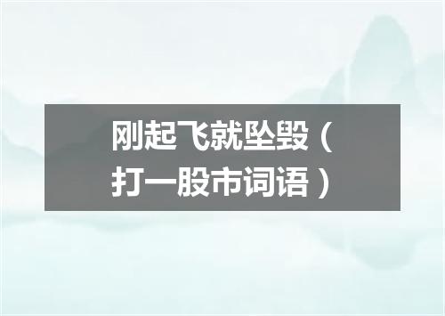 刚起飞就坠毁（打一股市词语）