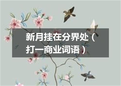 新月挂在分界处（打一商业词语）