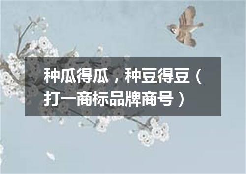 种瓜得瓜，种豆得豆（打一商标品牌商号）