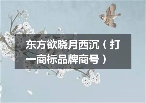 东方欲晓月西沉（打一商标品牌商号）