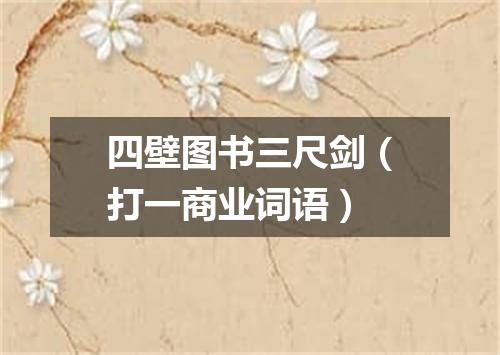 四壁图书三尺剑（打一商业词语）