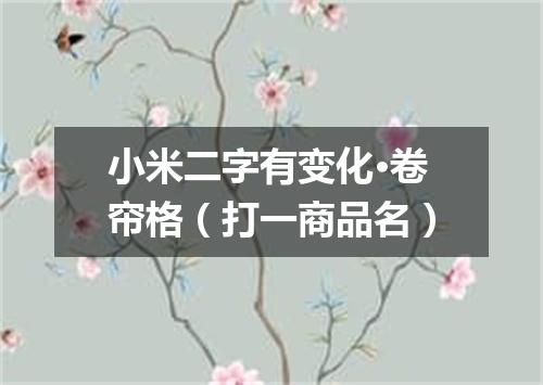 小米二字有变化·卷帘格（打一商品名）