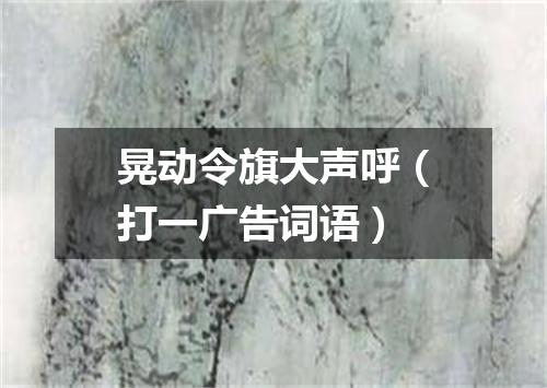 晃动令旗大声呼（打一广告词语）