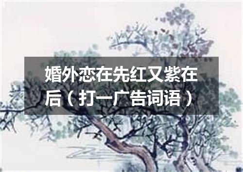 婚外恋在先红又紫在后（打一广告词语）