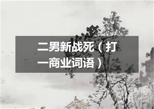 二男新战死（打一商业词语）