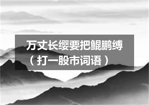 万丈长缨要把鲲鹏缚（打一股市词语）