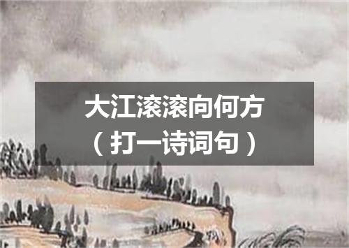 大江滚滚向何方（打一诗词句）