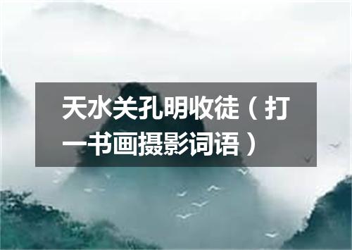 天水关孔明收徒（打一书画摄影词语）