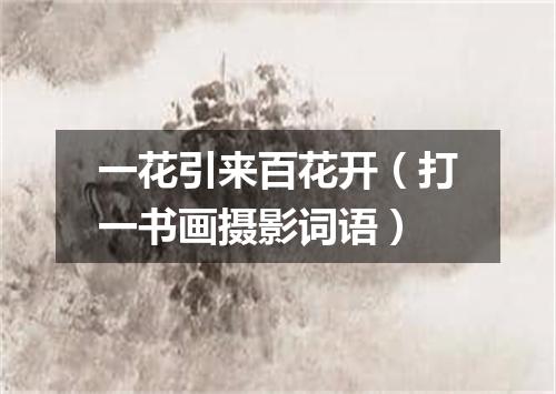 一花引来百花开（打一书画摄影词语）