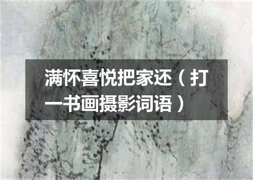 满怀喜悦把家还（打一书画摄影词语）