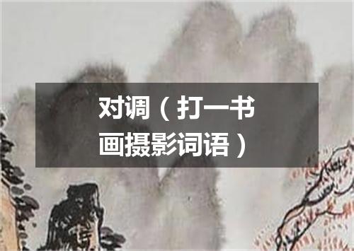 对调（打一书画摄影词语）