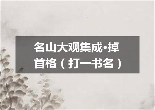 名山大观集成·掉首格（打一书名）