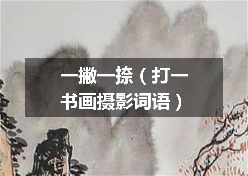 一撇一捺（打一书画摄影词语）