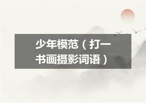 少年模范（打一书画摄影词语）