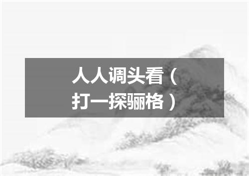 人人调头看（打一探骊格）
