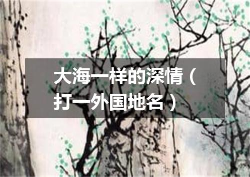 大海一样的深情（打一外国地名）