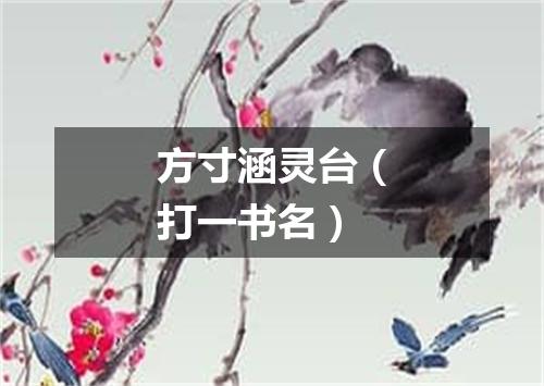方寸涵灵台（打一书名）
