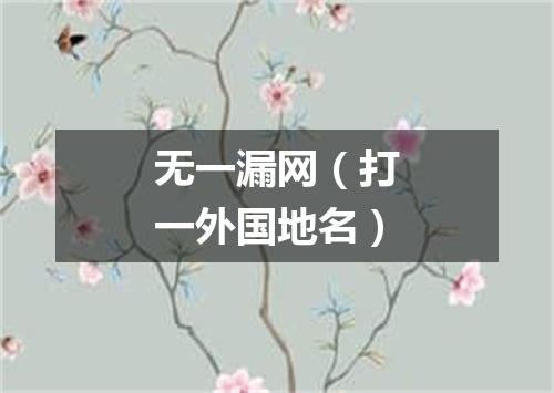 无一漏网（打一外国地名）