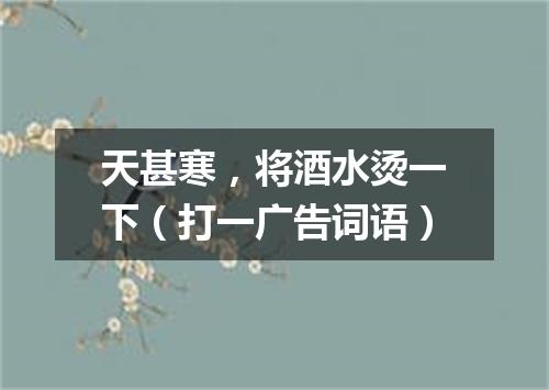 天甚寒，将酒水烫一下（打一广告词语）