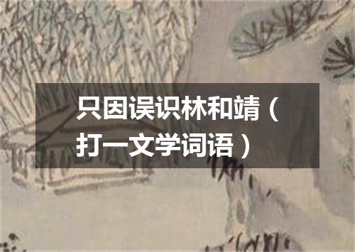 只因误识林和靖（打一文学词语）