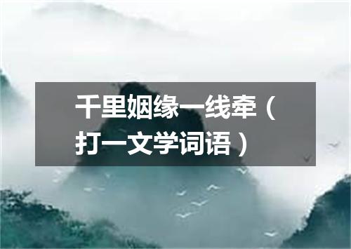 千里姻缘一线牵（打一文学词语）