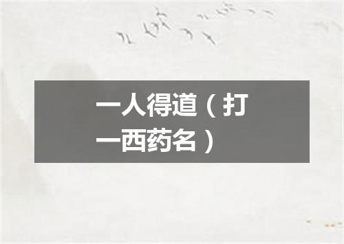 一人得道（打一西药名）