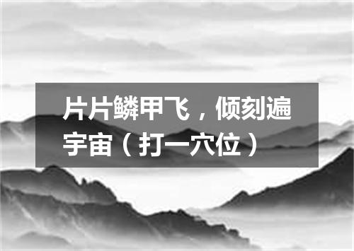 片片鳞甲飞，倾刻遍宇宙（打一穴位）