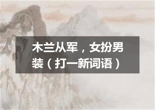 木兰从军，女扮男装（打一新词语）
