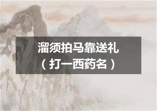 溜须拍马靠送礼（打一西药名）