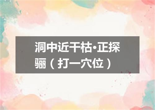 洞中近干枯·正探骊（打一穴位）