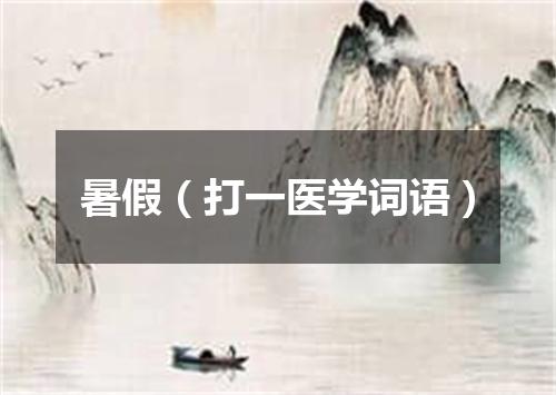 暑假（打一医学词语）