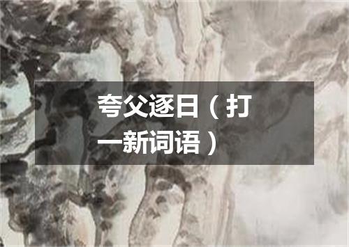 夸父逐日（打一新词语）