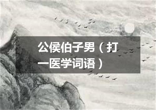 公侯伯子男（打一医学词语）