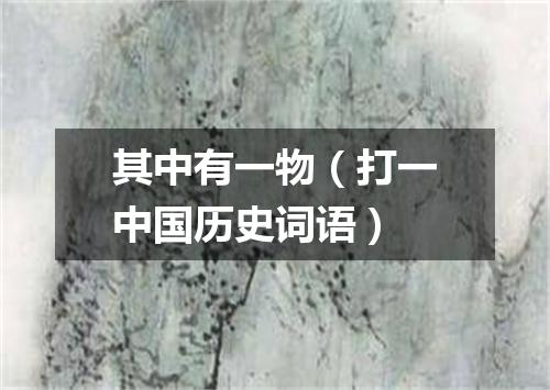 其中有一物（打一中国历史词语）