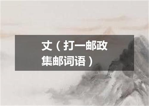 丈（打一邮政集邮词语）