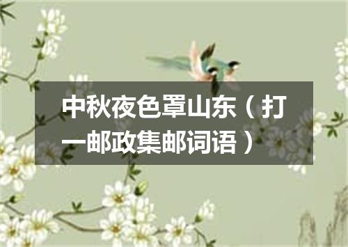 中秋夜色罩山东（打一邮政集邮词语）
