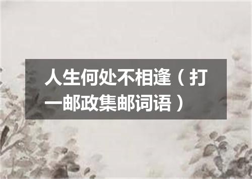 人生何处不相逢（打一邮政集邮词语）