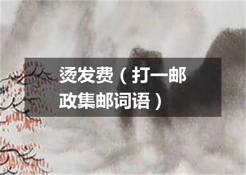 烫发费（打一邮政集邮词语）